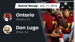 Recap: Ontario  vs. Don Lugo  2019
