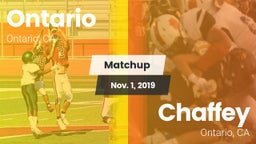Matchup: Ontario vs. Chaffey  2019