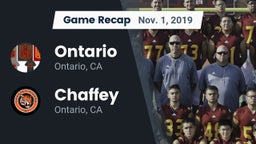 Recap: Ontario  vs. Chaffey  2019
