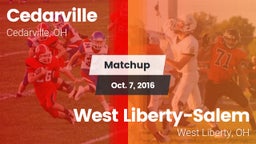 Matchup: Cedarville vs. West Liberty-Salem  2015