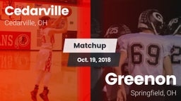 Matchup: Cedarville vs. Greenon  2018