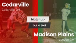 Matchup: Cedarville vs. Madison Plains  2019