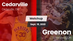 Matchup: Cedarville vs. Greenon  2020