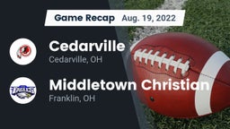 Recap: Cedarville  vs. Middletown Christian  2022