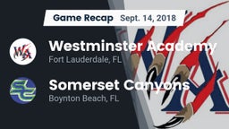 Recap: Westminster Academy vs. Somerset Canyons 2018