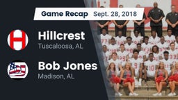 Recap: Hillcrest  vs. Bob Jones  2018