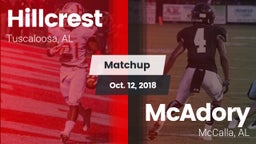 Matchup: Hillcrest vs. McAdory  2018