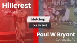 Matchup: Hillcrest vs. Paul W Bryant  2018