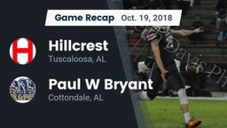 Recap: Hillcrest  vs. Paul W Bryant  2018