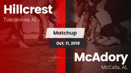 Matchup: Hillcrest vs. McAdory  2019