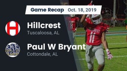 Recap: Hillcrest  vs. Paul W Bryant  2019