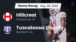 Recap: Hillcrest  vs. Tuscaloosa County  2020