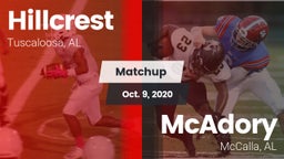 Matchup: Hillcrest vs. McAdory  2020