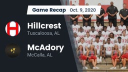 Recap: Hillcrest  vs. McAdory  2020