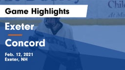 Exeter  vs Concord  Game Highlights - Feb. 12, 2021