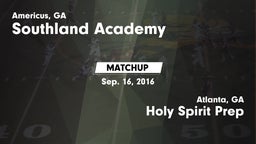 Matchup: Southland Academy vs. Holy Spirit Prep  2016