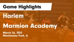 Harlem  vs Marmion Academy  Game Highlights - March 26, 2022