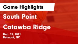 South Point  vs Catawba Ridge Game Highlights - Dec. 13, 2021