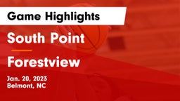 South Point  vs Forestview Game Highlights - Jan. 20, 2023