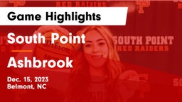 South Point  vs Ashbrook  Game Highlights - Dec. 15, 2023