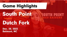 South Point  vs Dutch Fork  Game Highlights - Dec. 28, 2023