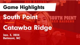 South Point  vs Catawba Ridge Game Highlights - Jan. 3, 2024
