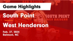 South Point  vs West Henderson  Game Highlights - Feb. 27, 2024