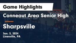 Conneaut Area Senior High vs Sharpsville  Game Highlights - Jan. 3, 2024