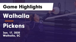 Walhalla  vs Pickens Game Highlights - Jan. 17, 2020