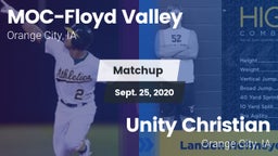 Matchup: MOC-Floyd Valley vs. Unity Christian  2020
