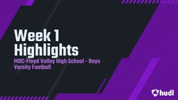 MOC-Floyd Valley football highlights Week 1 Highlights