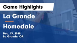 La Grande  vs Homedale  Game Highlights - Dec. 13, 2018