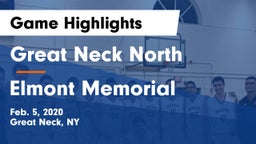 Great Neck North vs Elmont Memorial  Game Highlights - Feb. 5, 2020