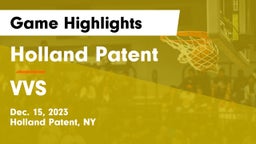 Holland Patent  vs VVS  Game Highlights - Dec. 15, 2023