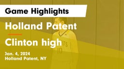 Holland Patent  vs Clinton high Game Highlights - Jan. 4, 2024