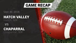Recap: Hatch Valley  vs. Chaparral  2016