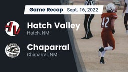 Recap: Hatch Valley  vs. Chaparral  2022