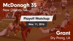 Matchup: McDonogh 35 vs. Grant  2016