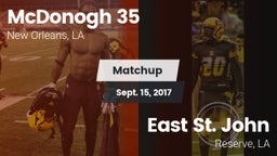 Matchup: McDonogh 35 vs. East St. John  2017