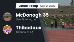 Recap: McDonogh 35  vs. Thibodaux  2020