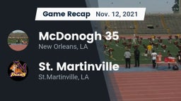 Recap: McDonogh 35  vs. St. Martinville  2021