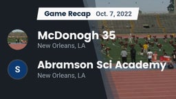 Recap: McDonogh 35  vs. Abramson Sci Academy  2022