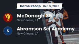 Recap: McDonogh 35  vs. Abramson Sci Academy  2023