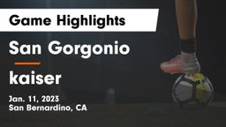 San Gorgonio  vs kaiser  Game Highlights - Jan. 11, 2023