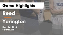 Reed  vs Yerington  Game Highlights - Dec. 26, 2018