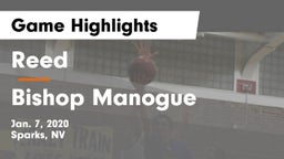 Reed  vs Bishop Manogue  Game Highlights - Jan. 7, 2020