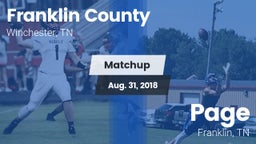 Matchup: Franklin County vs. Page  2018