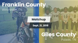 Matchup: Franklin County vs. Giles County  2018