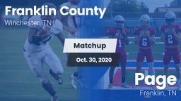 Matchup: Franklin County vs. Page  2020