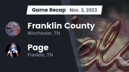 Recap: Franklin County  vs. Page  2023